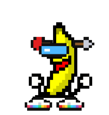 Custom dancing banana — a custom dancing banana sticker by Jade Ravebot Banana