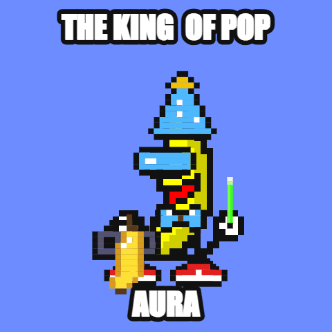 The king of pop Aura — a custom dancing banana by a banana fan