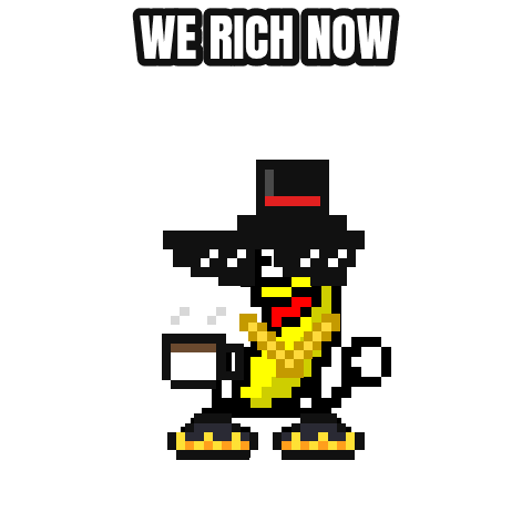 WE RICH NOW — a custom dancing banana by a banana fan